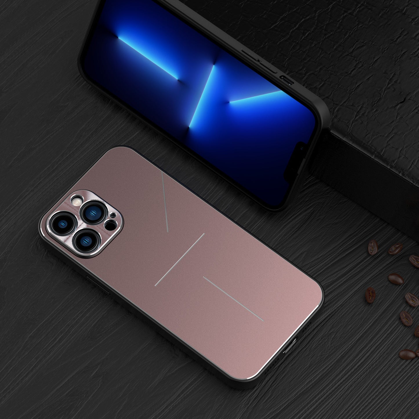 New Ultra-thin Frosted Metal Back Phone Case